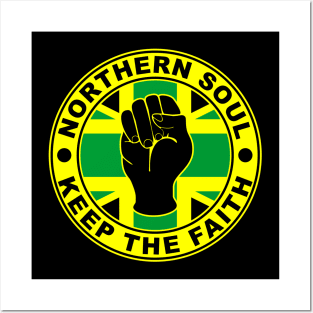 Northern soul keep the faith union flag reggae Posters and Art